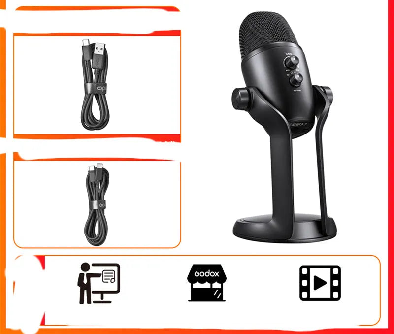 God cow UMIC82 wireless karaoke microphone with noise cancelling for mobile phone and computer use