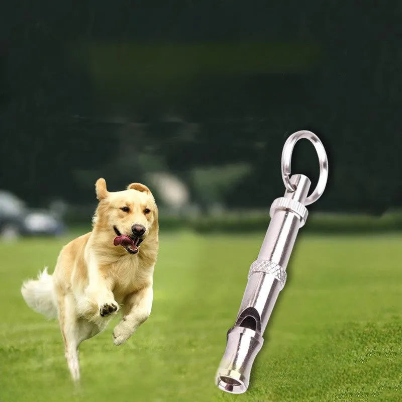 Metallic brass adjustable ultrasonic dog training whistle for barking control