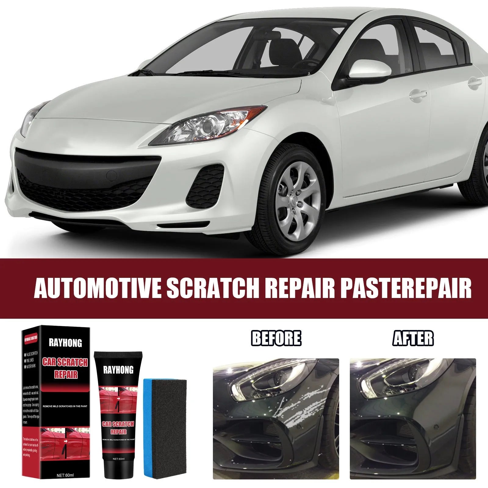 60ml car scratch repair wax container for surface scratch removal on lacquer paint