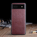 PU leather phone case for Google Pixel 6, 6A and 6 Pro in business classic lychee skin style