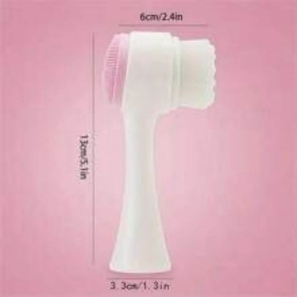 Blue nylon pet paw brush with PP handle for gentle dog and cat grooming.