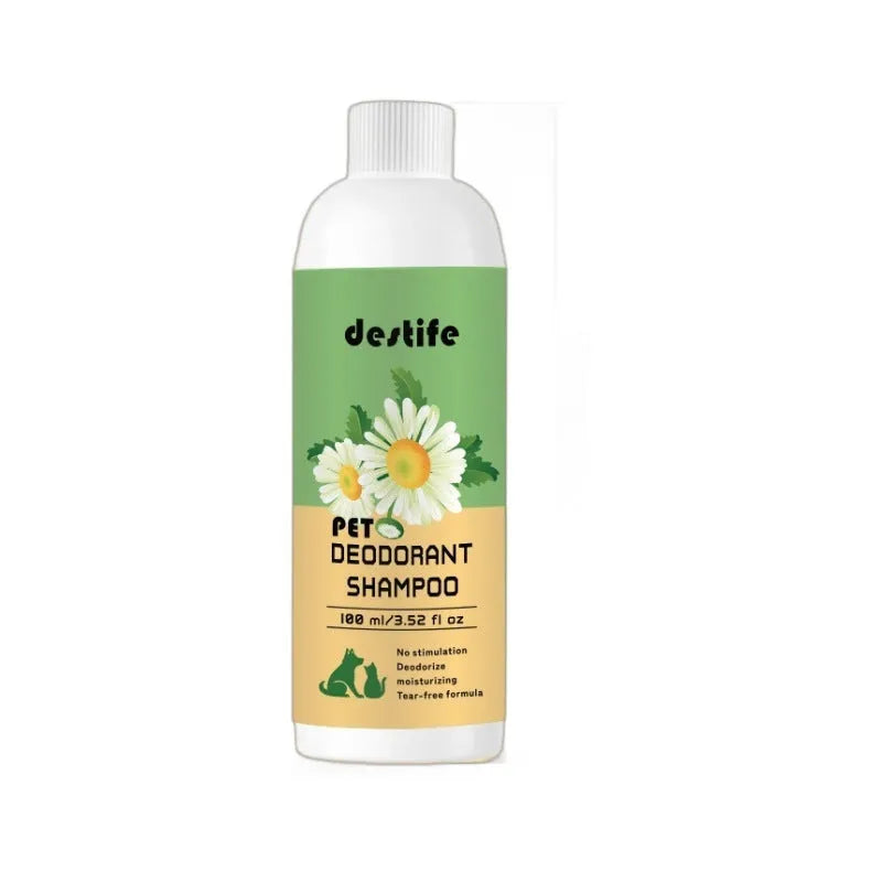100ml bottle of pet shampoo and conditioner for dogs and cats