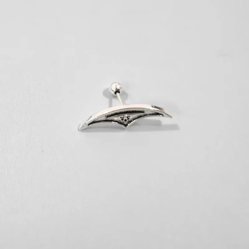 Spider web stud earrings geometric mesh design electroplated gold silver metal jewellery