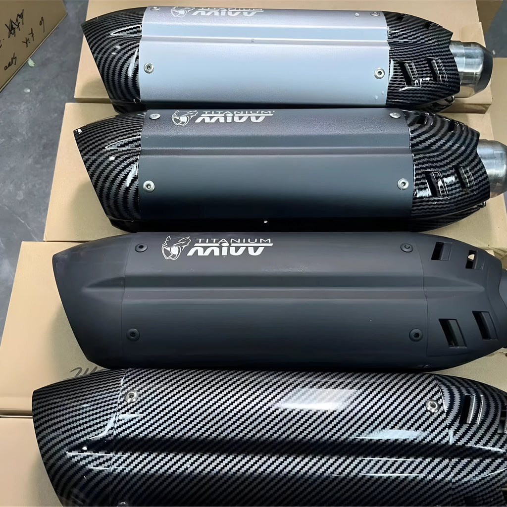 Stainless steel motorcycle exhaust pipe modification with modified hexagon design and 51mm interface