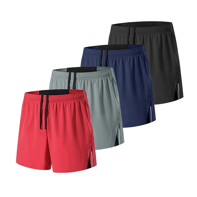 Men's black off-road running shorts with high waist and loose fit for marathon running.