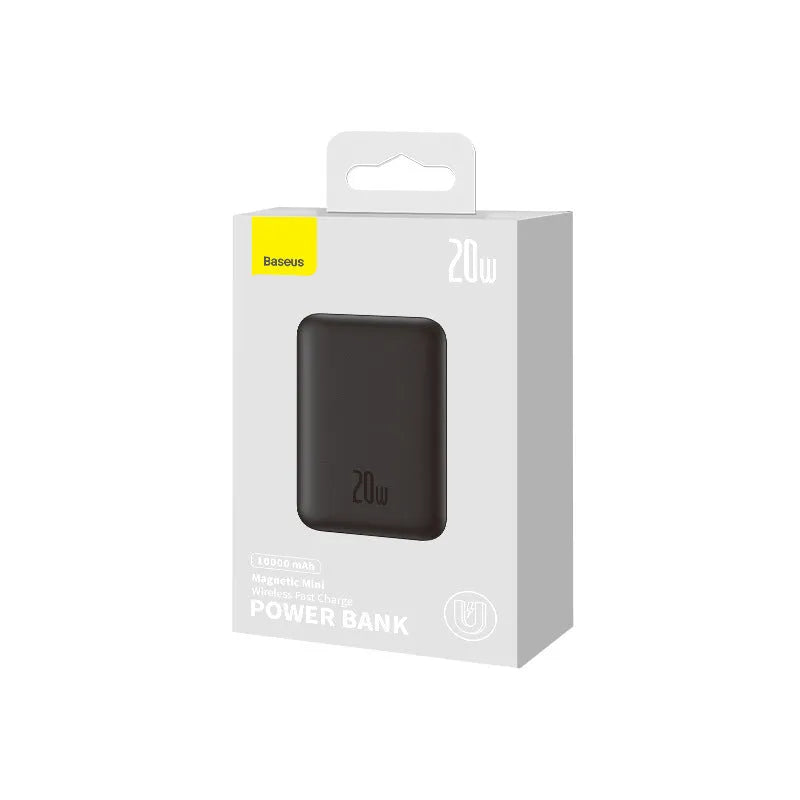 Magnetic wireless fast charging power bank with silicone non-slip case in multiple colour options