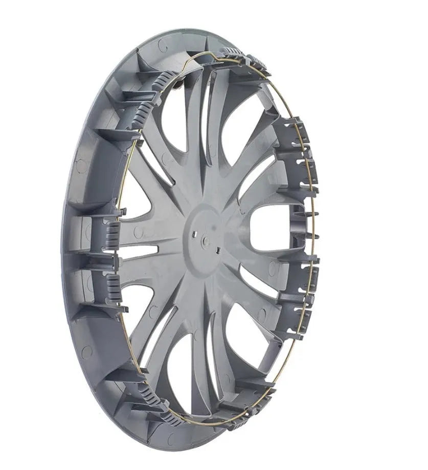 Universal ABS wheel hub cover in monochrome finish