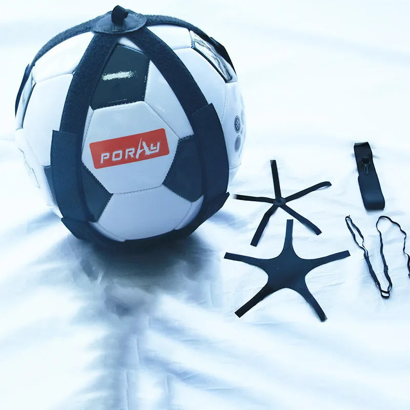 Black football juggling belt made from diving suit fabric for training