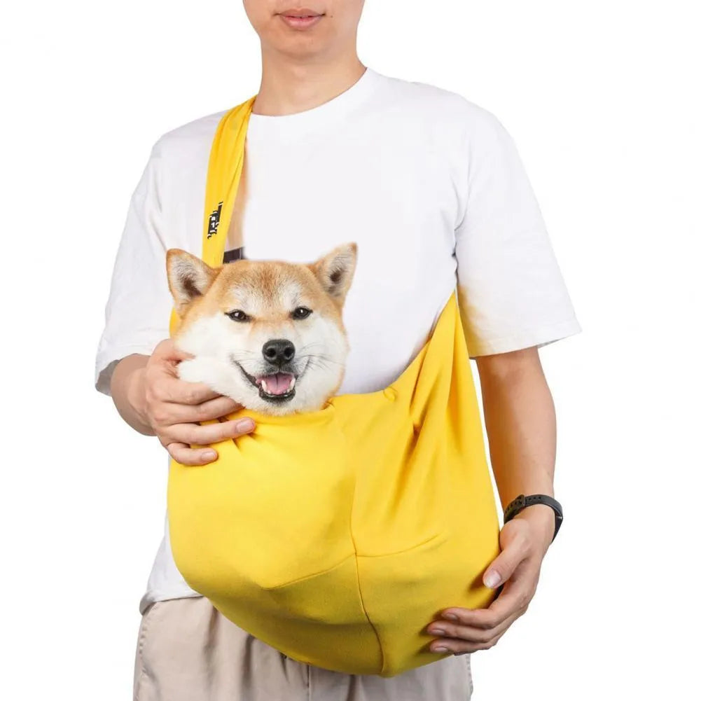 Folding cat carrier backpack shown in blue with large mesh ventilation windows and adjustable shoulder straps