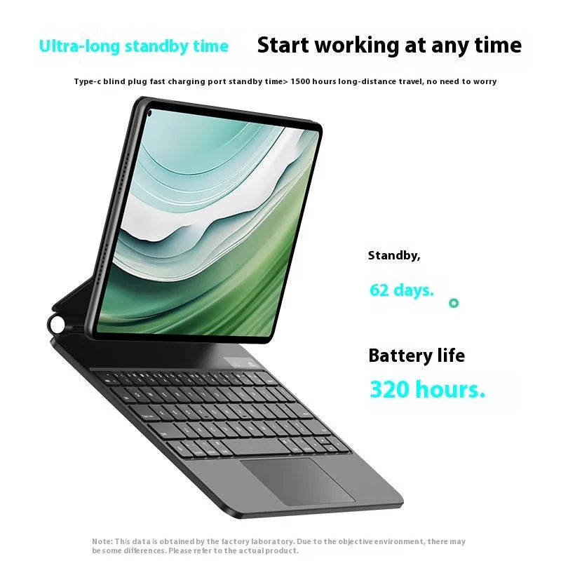 Miaocontrol Keyboard Pro11 magnetic wireless keyboard cover for Huawei Matepad 11 inch tablets in black or white
