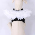 Black angel wings pet costume with chest and back attachment for dogs