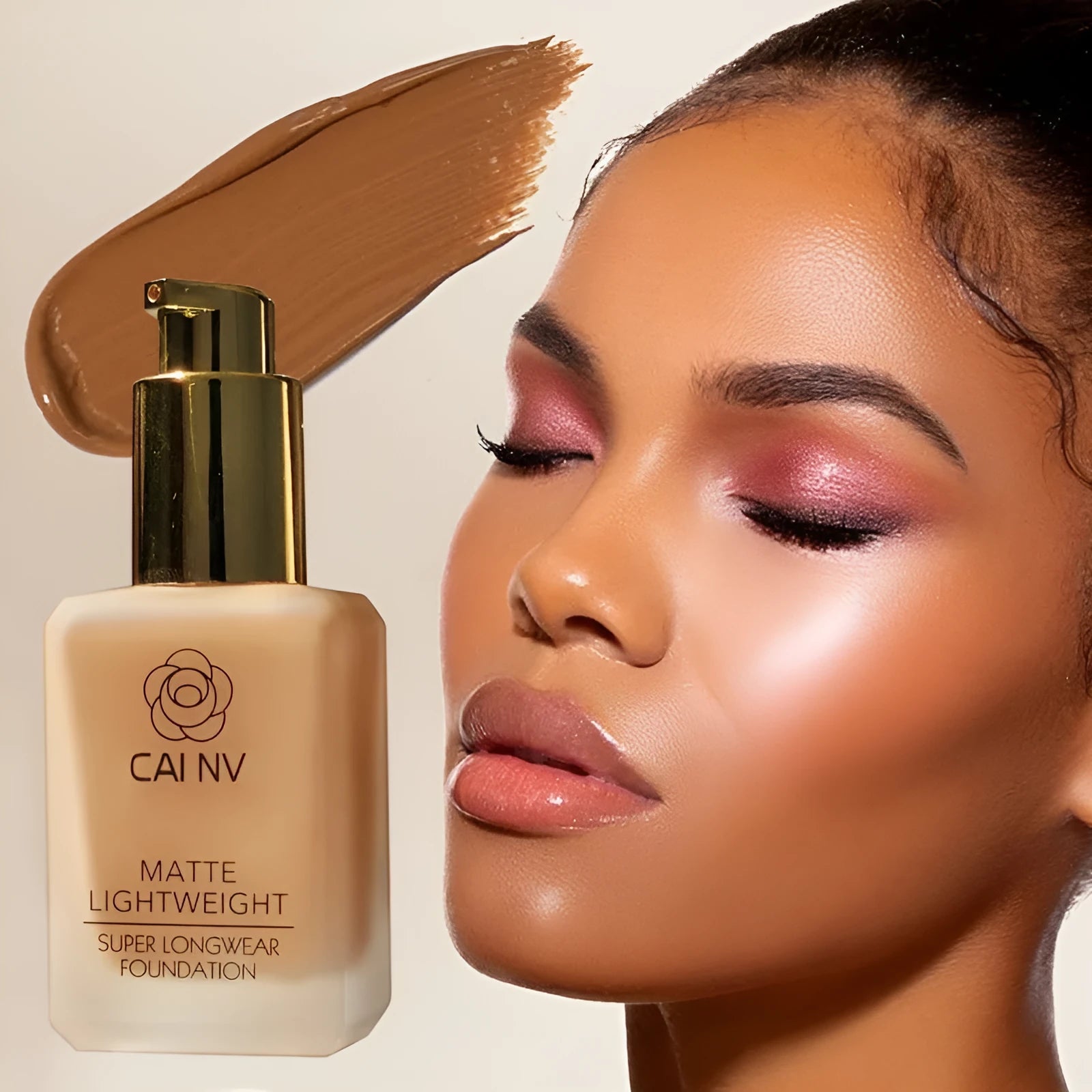 W03 Wheat Colour liquid foundation cream for mixed skin types with discolouration resistance