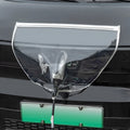Black electric vehicle charging gun rain cover with magnetic strips unfolded to show 60cm by 50cm size