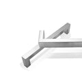 Stainless steel square pipe drawer handle with wire drawing finish in silver, black, or gold