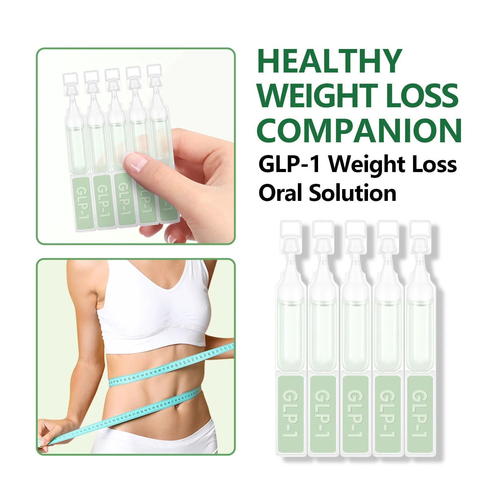Box of five firming care drops for abdominal body shaping