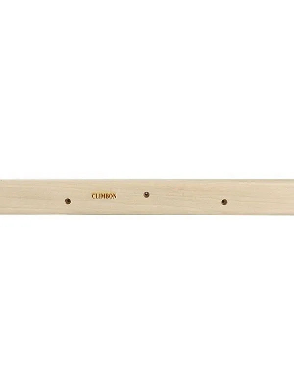 Set of three solid wooden grip strength training fingerboards in different lengths and thicknesses.