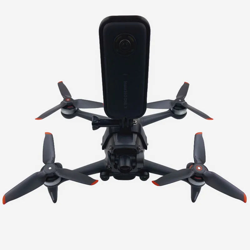 3D-printed hard plastic action camera expansion bracket with sponge padding for FPV drone use