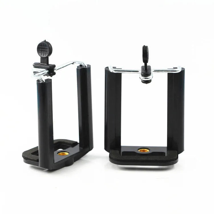 Black plastic U-shaped mobile phone clip bracket for universal device mounting