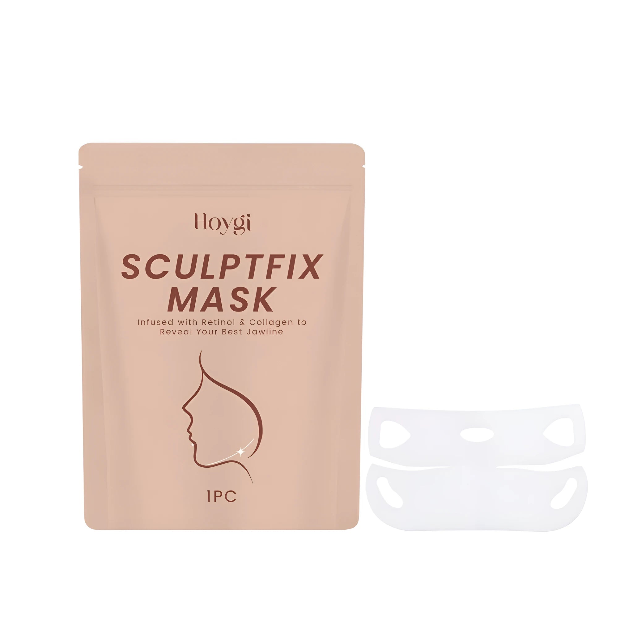 V-shaped chin sheet mask for targeted application on jawline