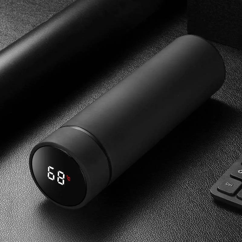 450ml stainless steel vacuum insulated water bottle in black, red, gold, or blue colour.