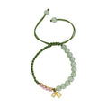 Hand-woven red rope bracelet with lily flower design, women's national style wrist accessory