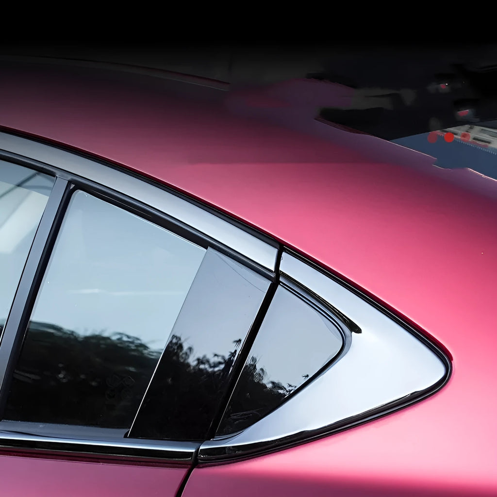 Black titanium stainless steel adhesive window trim strip for aluminium frames.