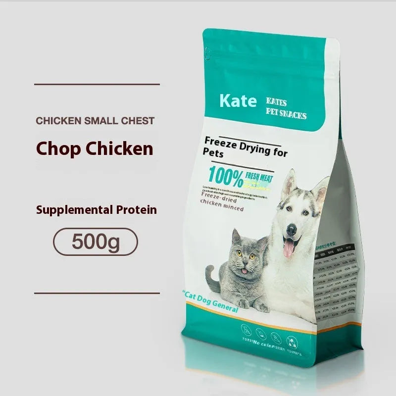 500g bag or can of high-grade chicken freeze-dried nuggets cat treats