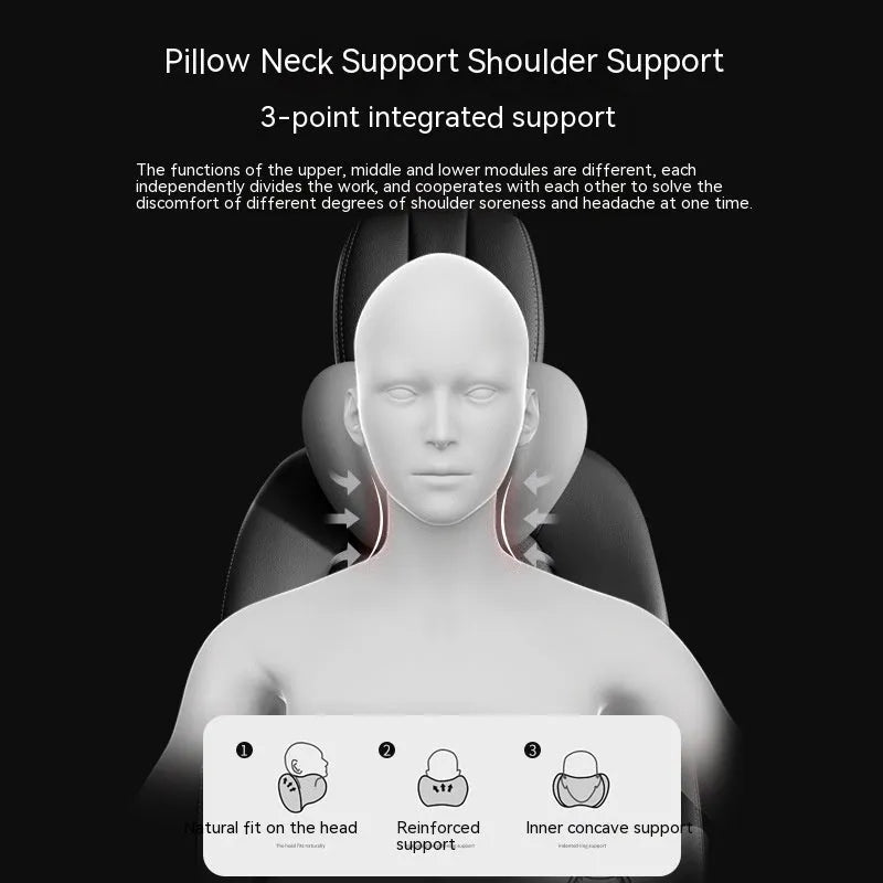 Memory foam lumbar support and neck pillow car cushion set in a choice of six colours.