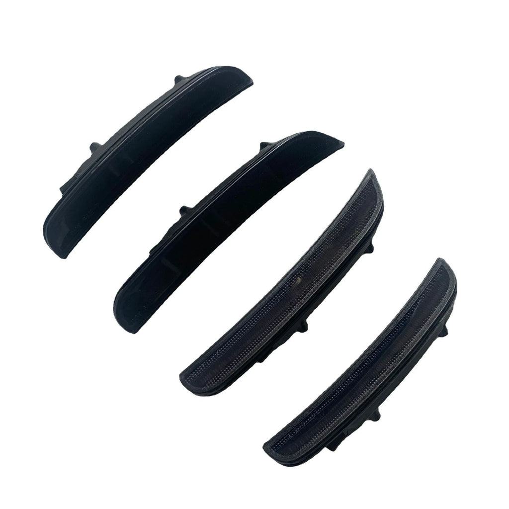 Dodge Challenger turn signal side lamp set for 2015-2020 models with yellow front and red rear lights