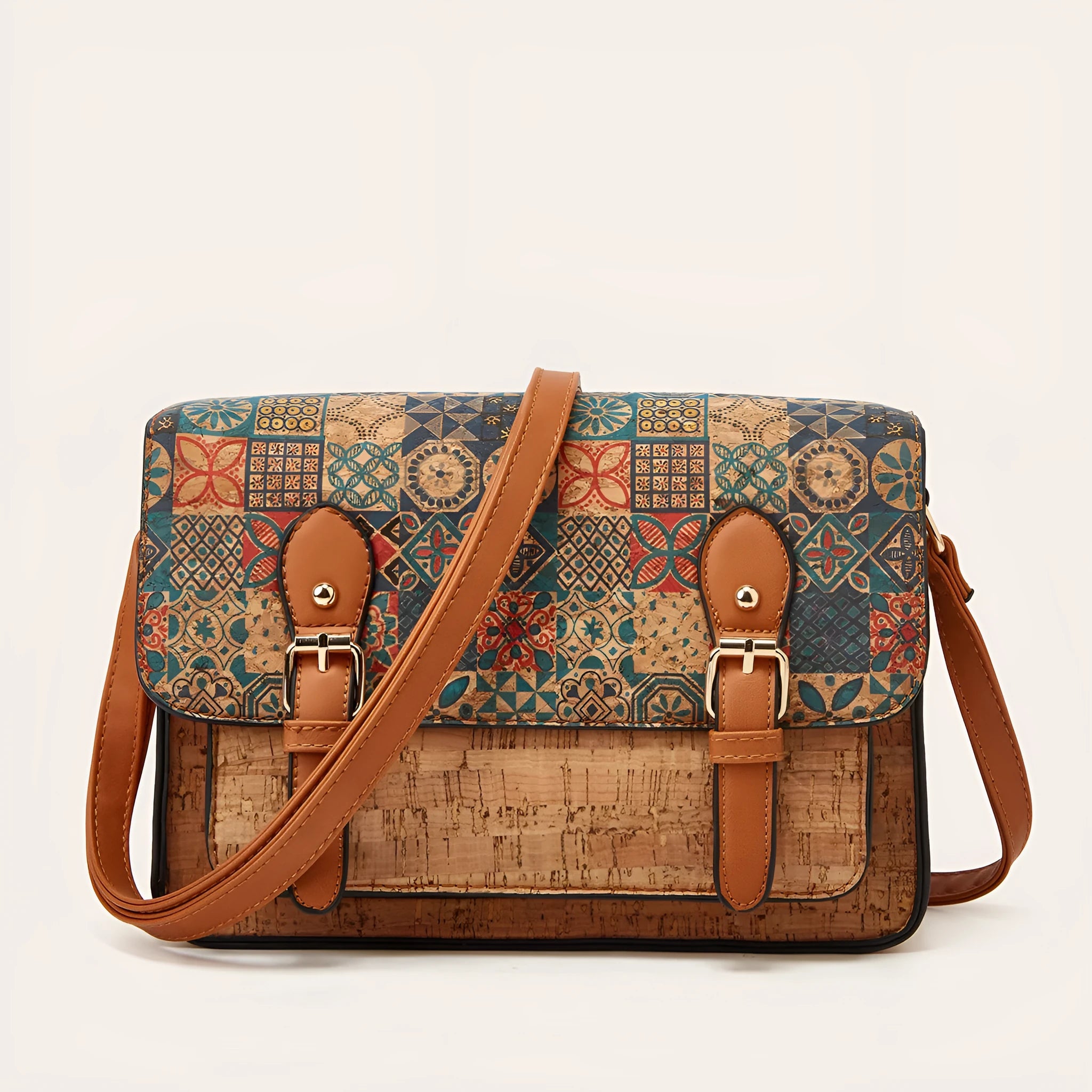 Women's one-shoulder crossbody bag in printed PU material with large capacity and single strap