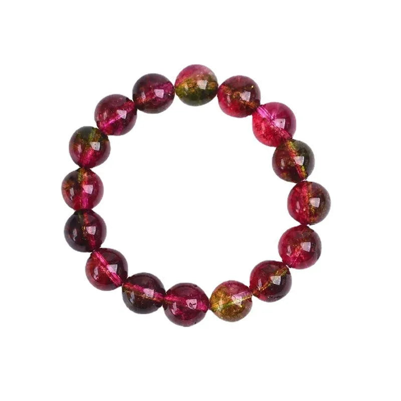 Women's watermelon crystal bracelet showing green and pink striped pattern, available in multiple sizes.