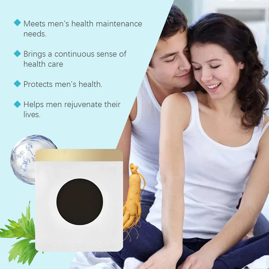 Circular herbal nursing patches with moxa leaf and Asian ginseng in 10-piece pack for navel care