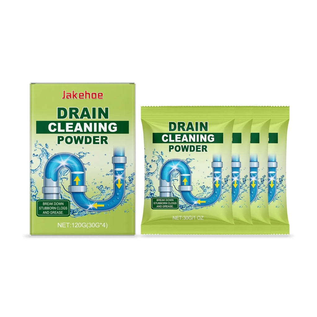 120g container of drain unblocking powder for sinks and showers