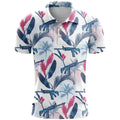 3D printed sports short sleeve t-shirt in bird eye cloth polyester fabric with colour patterns