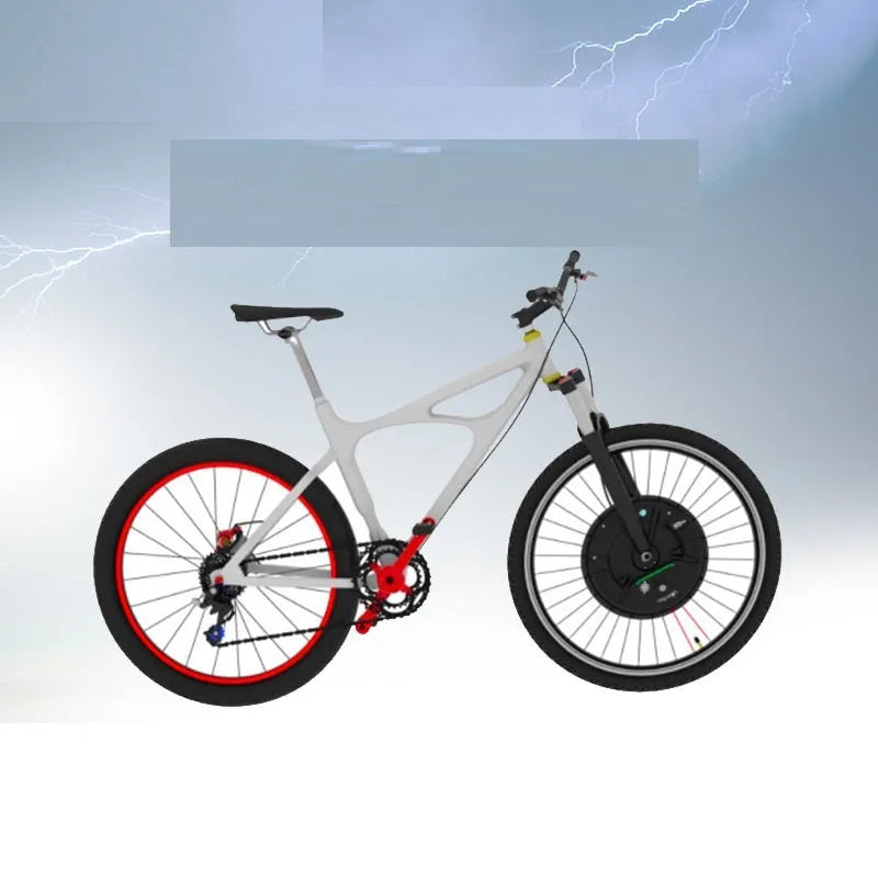 Black alloy hub motor wheel for electric bicycle conversion kit, Imotor 3.0.