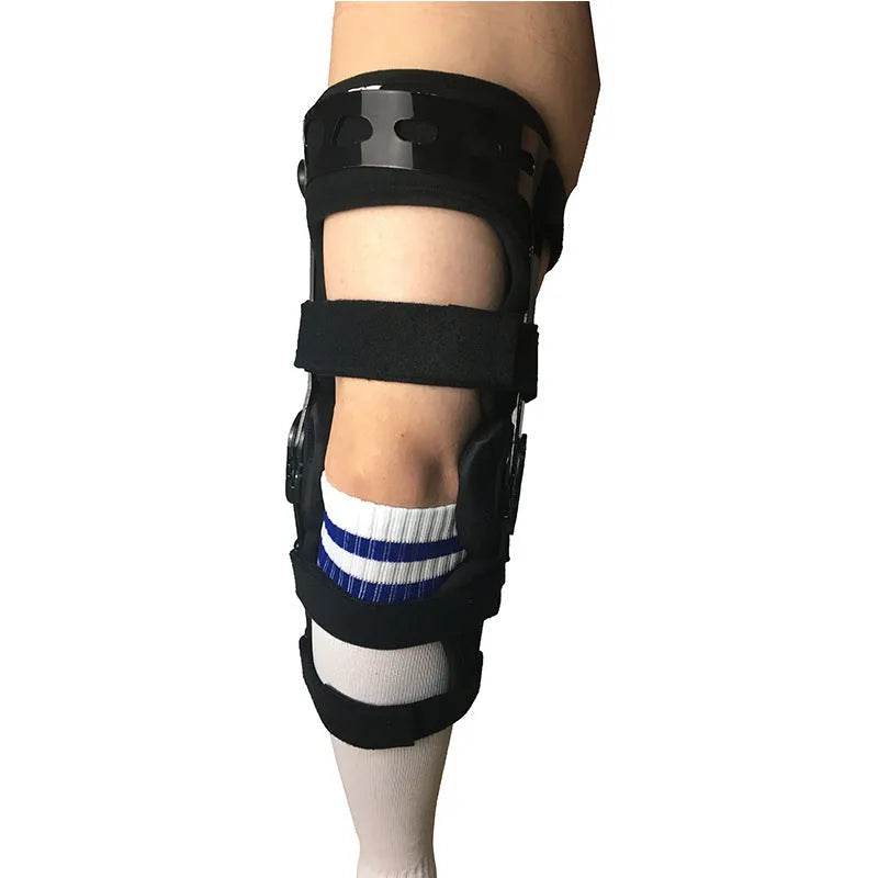 Black anterior ligament knee support sleeve shown in multiple sizes for left and right legs.