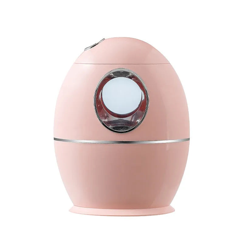 White round silent aromatherapy humidifier with USB cable and 800ml water tank capacity
