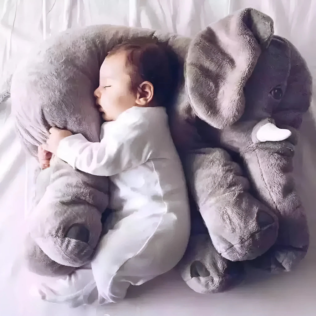 Elephant design plush pillowcase in short plush fabric for baby and child bedding