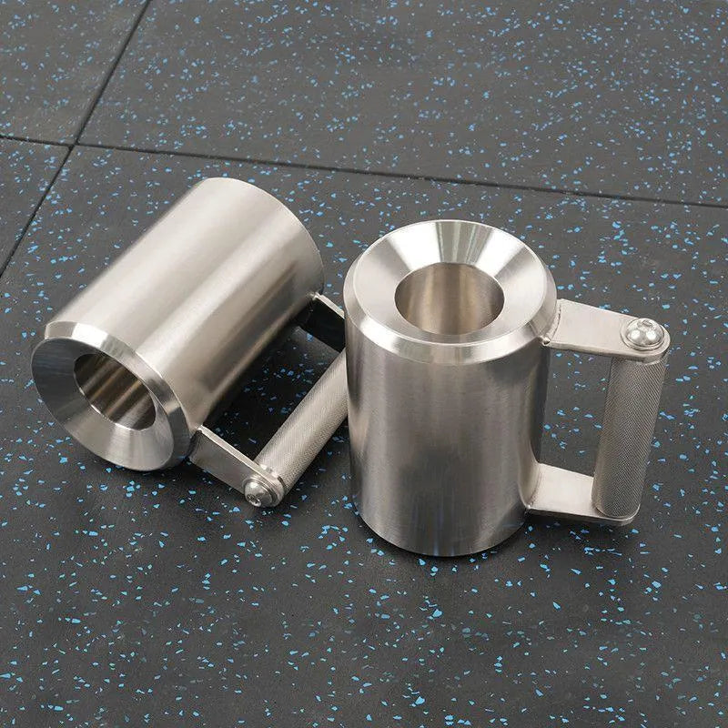 Silver stainless steel 8kg dumbbell cup weight plate for fitness equipment