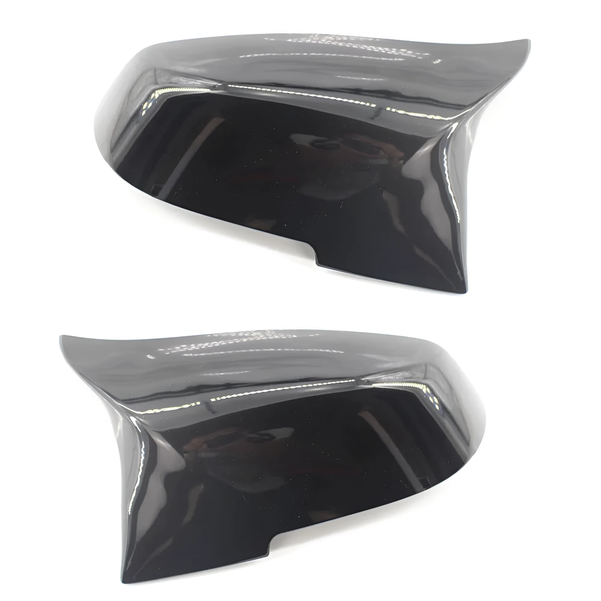 Paint bright black horn-shaped rear-view mirror shells for BMW 3 Series and 4 Series