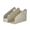 Plastic desktop storage box set with two grids in Milk Coffee colour