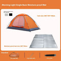 Single person pop-up camping tent in Army Green, shown both erected and packed in its carry bag.