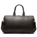 Men's black and coffee leather tote bag in 44cm and 55cm lengths with single strap