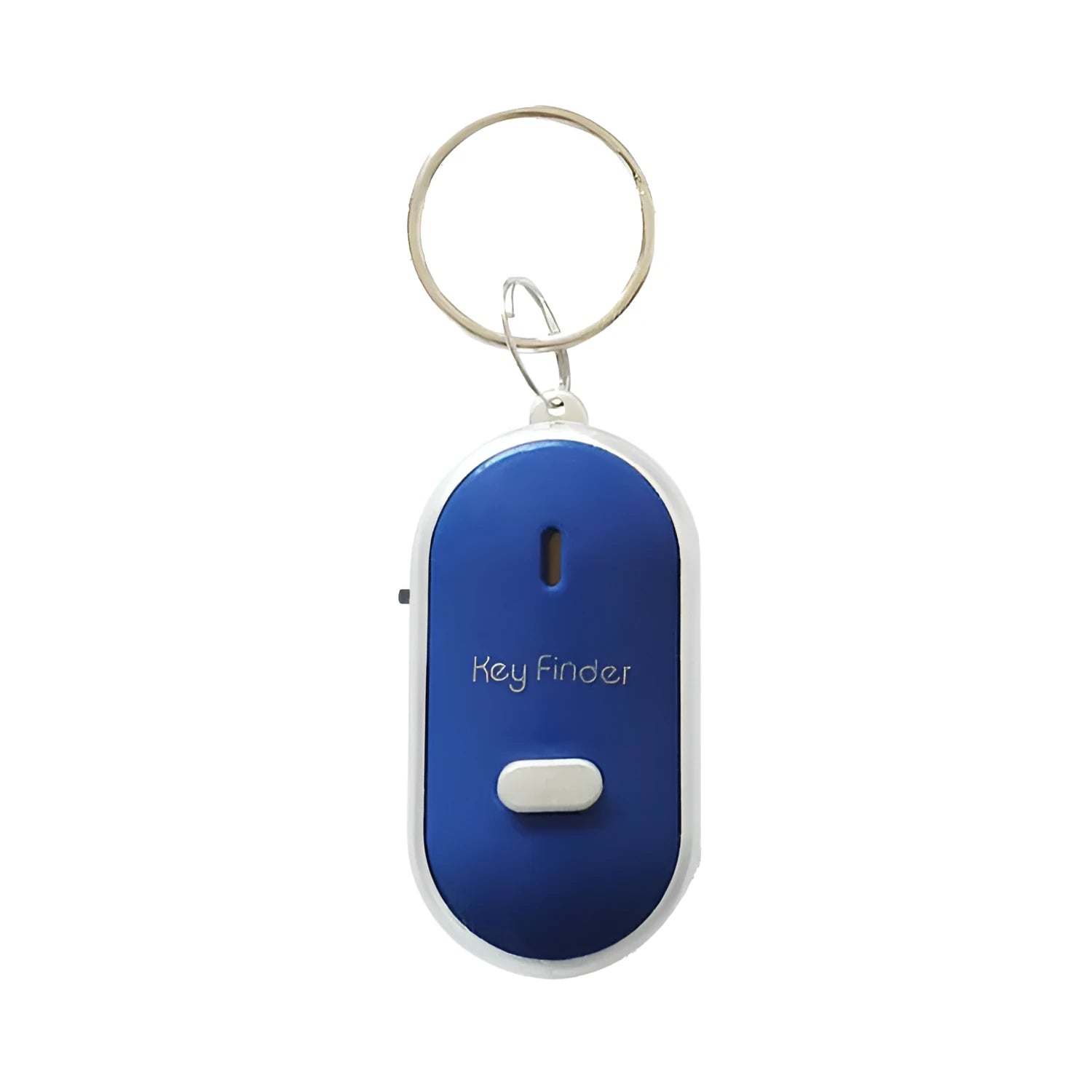 Oval acrylic plastic key finder pendant with voice control in red, blue, white, black or orange colours