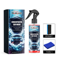 Car exterior cleaner kit showing 100ml PE bottle, applicator sponge, and microfiber cloth.