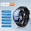 Black or white video smart watch with 1.28-inch display on wrist, showing time and notifications.