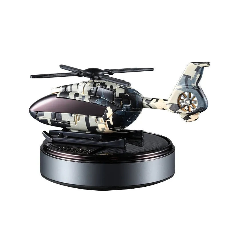 Camouflage solar car perfume decoration with solar panel and six colour options for vehicle interiors
