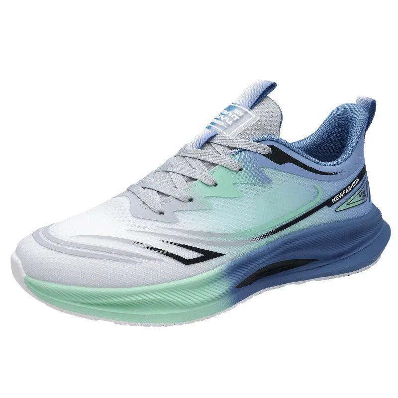 Men's low-top casual shoes in solid colours with mesh lining and a rubber sole.