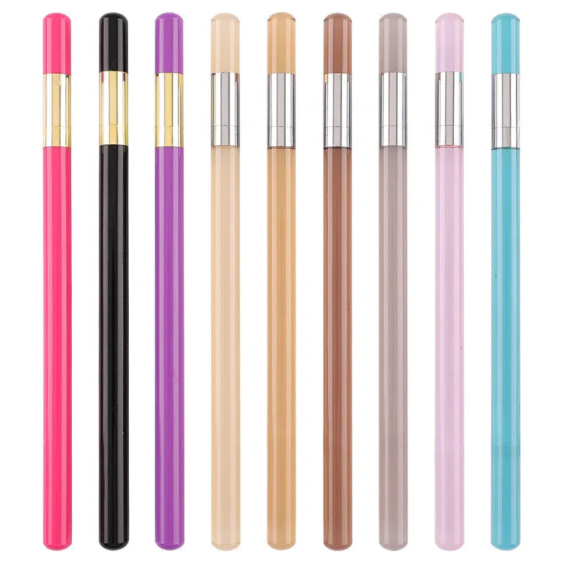 Transparent acrylic mechanical pencil with sharpening-free mechanism and multiple colour refill options