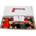 Red plastic fitness axe trainer equipment for muscle training exercises